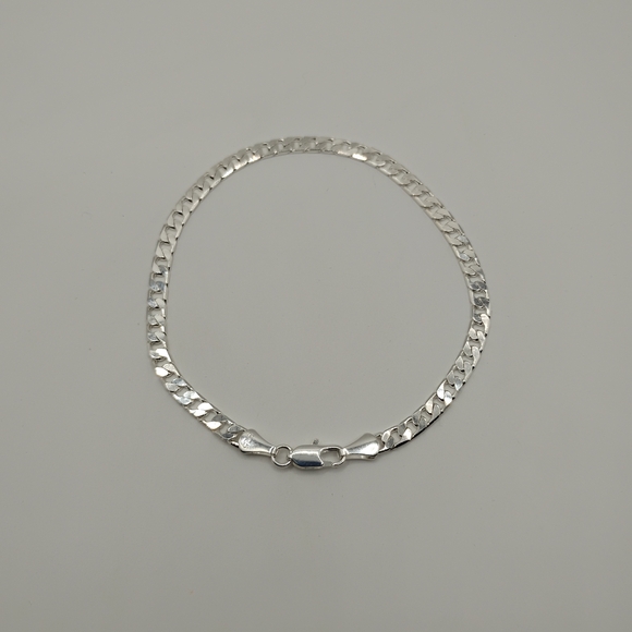 Sterling Silver 925 Cuban Link 8" Bracelet - Picture 2 of 8